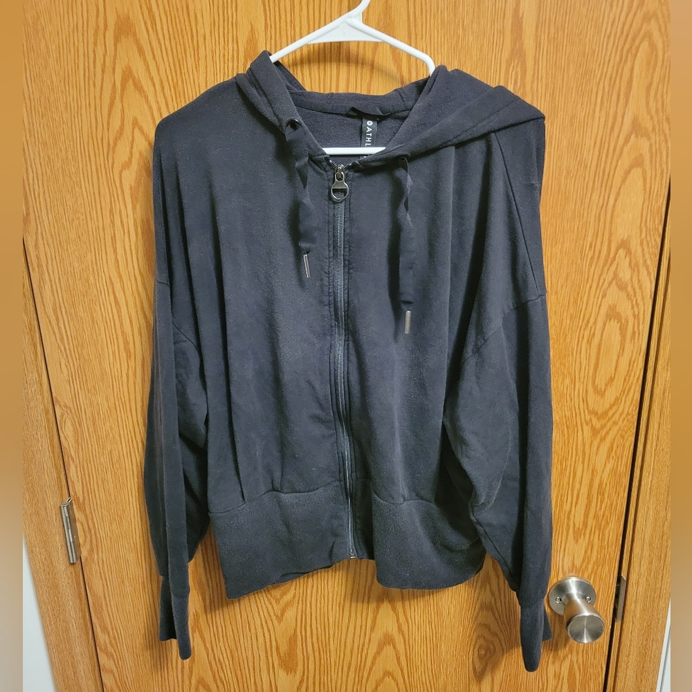 Athleta Balance zip up hooded sweatshirt L
